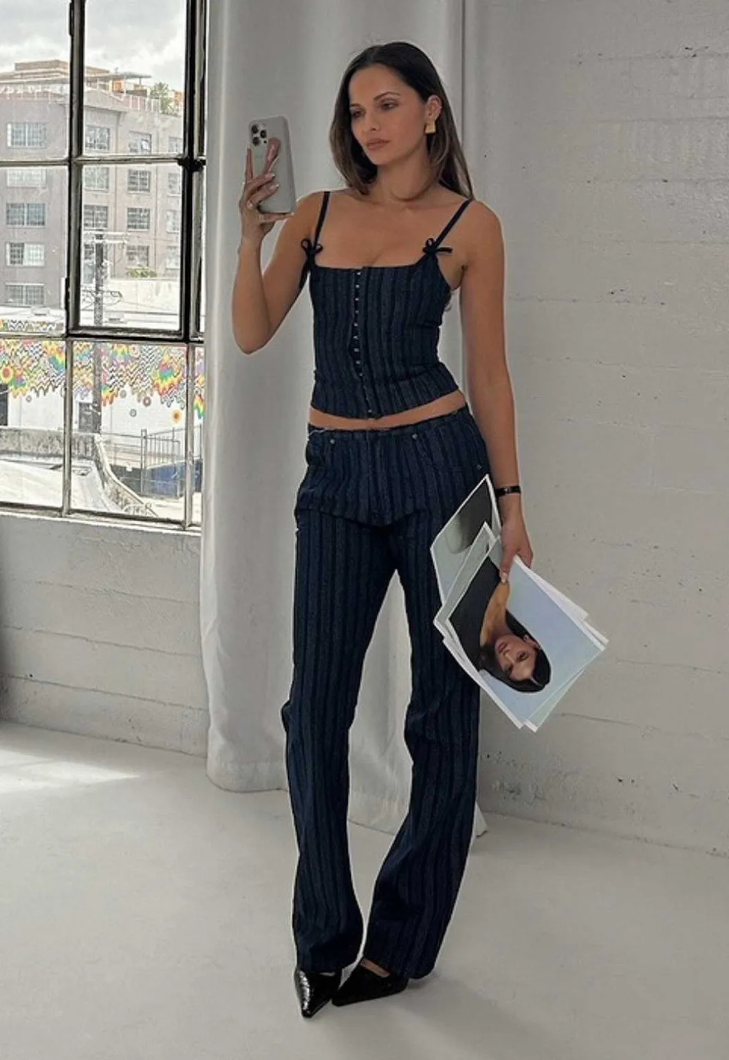 Charismatic Denim Corset