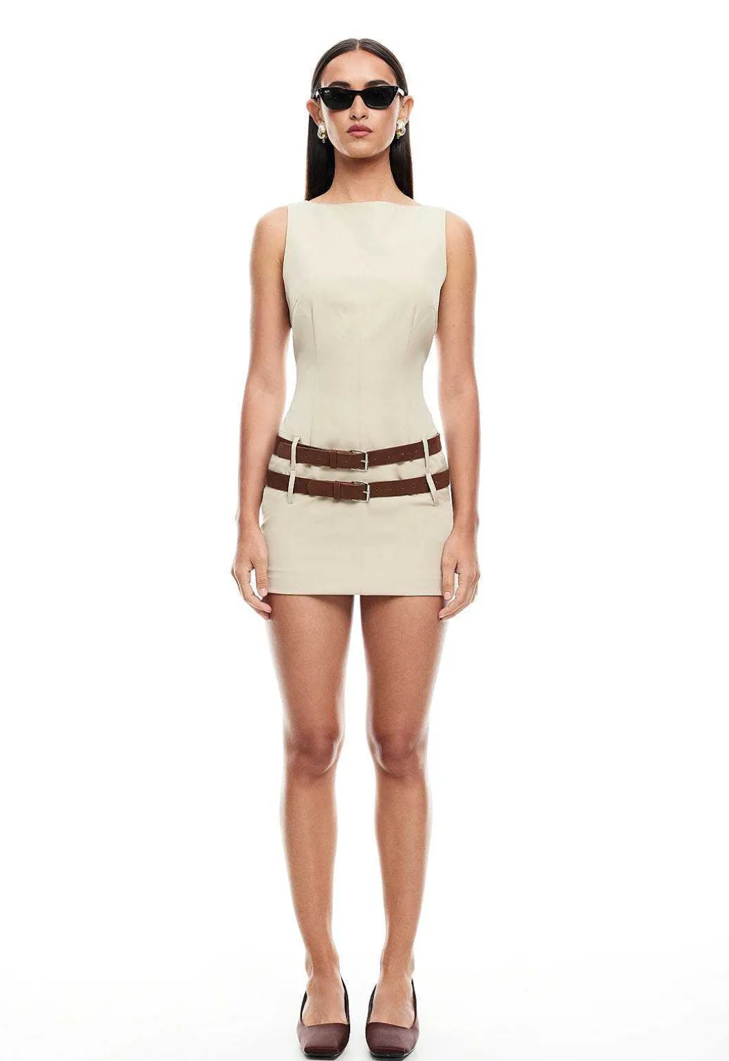 Ethereal Buckle Mini Dress