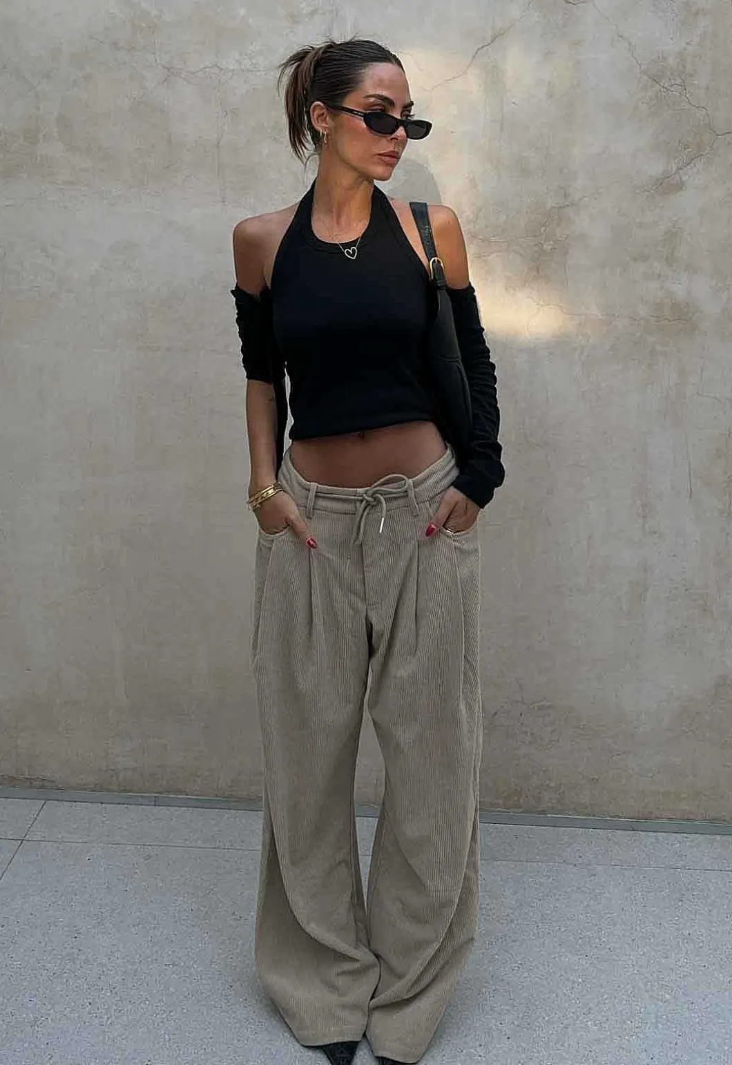 Slouched Tie Up Pant
